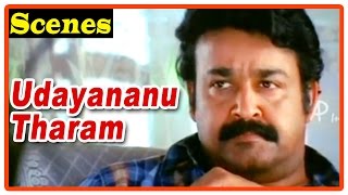 Udayananu Tharam Movie Scenes  Mohanlal slaps Sreenivasan  Cochin Haneefa  Bhavana [upl. by Adiehsar404]