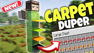 Minecraft 121  Fastest Unlimited Carpet Duplicator Glitch Farm  duper Tutorial JavaBedrock [upl. by Nuris]