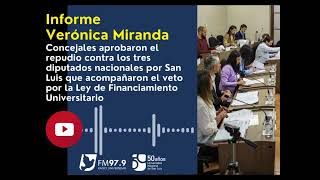 Concejales aprobaron el repudio contra los tres diputados nacionales por San Luis [upl. by Llerrot]