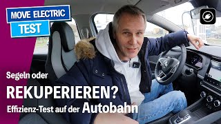 Segeln oder Rekuperieren  Was ist sparsamer ElektroautoEffizienzTest auf der Autobahn [upl. by Curhan]