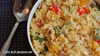 Jamaican Seasoned Rice Recipe [upl. by Anaert]