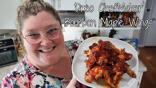 Bourbon Maple Glazed Chicken Wings  Dreo ChefMaker [upl. by Enilegna640]