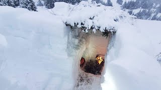 Camping in 16 Winter Bushcraft Shelters [upl. by Enaira]