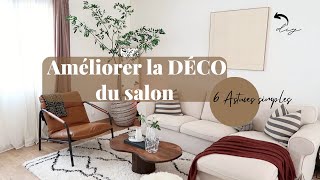 6 ASTUCES DÉCO pour le SALON  DIY tableau minimaliste [upl. by Arreik]