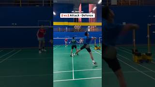 Hoe to do doubles attack defense and rotation drill 💯 badminton trickshots shorts viralvideo [upl. by Sholeen403]