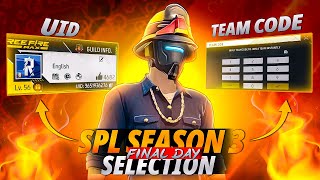 SPL S3 Selection😍  Last Day  1 V 1 Tournament🥶  Come And Fast Join💫freefirelive testinglive [upl. by Aihsad]