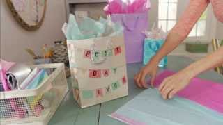 Giftology How to Fill a Gift Bag with Tissue [upl. by Ecyar]