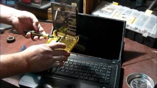 Laptop LCD Screen Removal and Replacement Compaq CQ57  Computer Repair Club [upl. by Cindie]