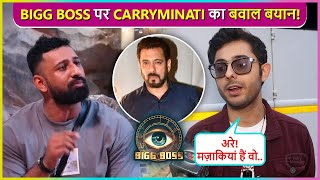 Carryminatis EPIC Reaction On His Entry In Bigg Boss ROASTING Salman Khan amp More [upl. by Yahsed]