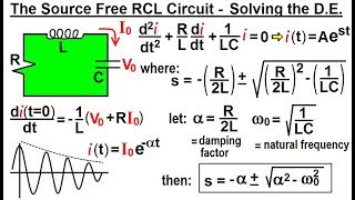 Electrical Engineering Ch 9 2nd Order Circuits 20 of 76 Source Free RCL CircuitDE Solution [upl. by Cathyleen537]