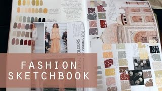 BA Fashion and Textiles Sketchbook flick through 1st class degree [upl. by Turtle]