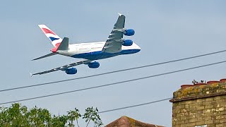 4K PLANESPOTTING FROM MY HOUSE  Departures from London Heathrow Airport  20th amp 21st Sept 2024 [upl. by Haisi]