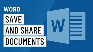 Word 2016 Saving and Sharing Documents [upl. by Rakel490]