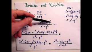 Bruchterme Brüche mit Variablen  Erklärung und Beispiel [upl. by Adnohr]