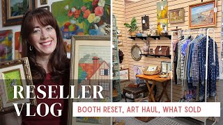 BIG ART HAUL  Booth Reset and What Sold on Etsy  Reseller Vlog [upl. by Aynat]