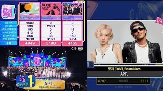 ROSÉ FT BRUNO MARS REACTION ON APT MULTIPLE WINS AT INKIGAYO amp MNET COUNTDOWN [upl. by Cowles138]