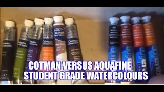 Product Review Cotman versus Aquafine Student Grade Watercolours [upl. by Jessica]