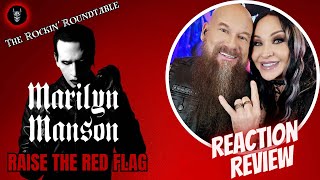 Metal couple REACTS and REVIEWS  Marilyn Manson  Raise The Red Flag Music Video [upl. by Nivlag570]