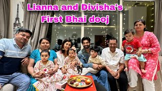 Lianna Divisha daiwik divyansh and their first bhai dooj  HINDI  Lianna and Divisha Official [upl. by Kory]