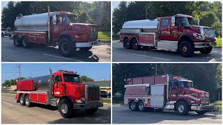 Multiple Tankers Responding To Working Garage Fire In Twin Lakes WI 82723 [upl. by Stanzel]