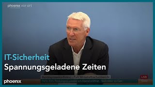 BPK Wirtschaftsschutzbericht mit BitkomPräsident Wintergerst amp VerfassungsschutzVize Selen [upl. by Nemsaj]