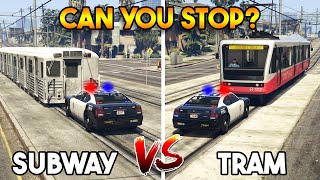 GTA 5  SUBWAY VS TRAM  CAN YOU STOP IT [upl. by Thema413]