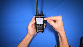 How to scan frequencies in the Yaesu ProX aviation radio FTA550 [upl. by Esaertal]