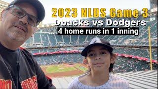 Diamondbacks vs Dodgers NLDS Game 3 2023 dbacks 4homeruns [upl. by Enitselec]