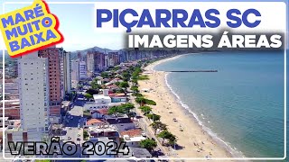 Imagens Áreas Drone Praia Central Piçarras SCVerão 2324 [upl. by Anikehs394]