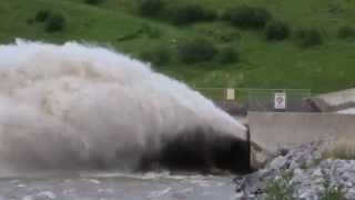 Waterton Dam Spillway and Flooding [upl. by Atiuqrahs]