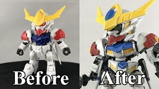 How to Hand Paint Gunpla Practicing with SD Barbatos [upl. by Noryv]