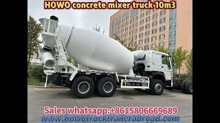 Camion malaxeur à béton SINOTRUK HOWO 10m3 WhatsApp de vente  8615806669689chinesetrucks163com [upl. by Une]