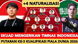 Skuad Resmi TIMNAS INDONESIA KUALIFIKASI PIALA DUNIA 2026 Putaran 3  Skuad Timnas Indonesia [upl. by Fesuy397]