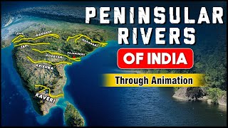 Indian Geography Peninsular Rivers of India  Smart Revision through Animation  OnlyIAS [upl. by Suivatra776]