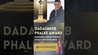 Mithun Da to get Dadasaheb Phalke award bollywood mithunchakraborty news trending ytshorts [upl. by Leugar620]