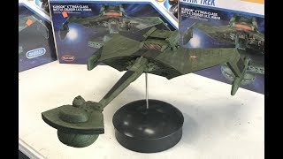 Building the 1350 Star Trek Klingon ktinga battle cruiser Polar Lights new kit with lights [upl. by Ahcsim]