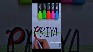 🥀✨ interesting lettering name ideas✨🥀shortsytshorts priya viralvideo [upl. by Chin]