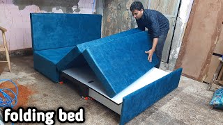 how to make folding sofa bed how to make sofa cum bed three folding bed [upl. by Nolte95]