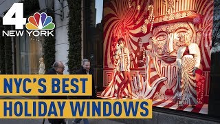 The Top 5 Holiday Windows in NYC  NBC 4 New York [upl. by Nairbo]