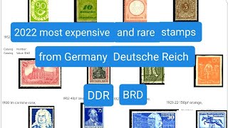 Germany 18701956  Deutsche Reichddr Deutsche bundespost 2022 most expensive and rare stamps [upl. by Jairia]