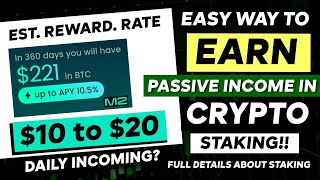 🔴 Earn Passive Income Daily in Crypto STAKING  Earn Daily 10  20 through STAKING  M2 [upl. by Britta244]