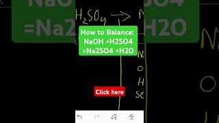 How to Balance NaOH H2SO4 Na2SO4 H2O balancingchemicalequations [upl. by Lough]