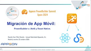 Migración de App Móvil PowerBuilder a NET6 y React Native por Ramón San Felix [upl. by Nathanoj]