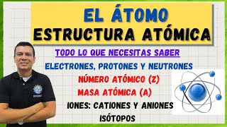 ATOMO ION E ISOTOPOS NUMERO ATÓMICO NUMERO DE MASA  CATIONES Y ANIONES ESTRUCTURA ATOMICA [upl. by Eoj526]