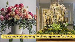 Create and style stunning floral arrangements for decor [upl. by Mcnally]