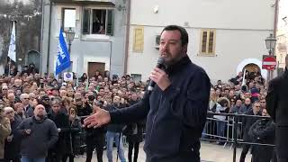 MATTEO SALVINI in diretta da SANT’EGIDIO ALLA VIBRATA TERAMO 03022019 [upl. by Gilman641]