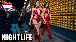 🇳🇱 Amsterdam Nightlife🔥Rich Girls Night Walking Tour Netherlands 2024 [upl. by Mathilde]