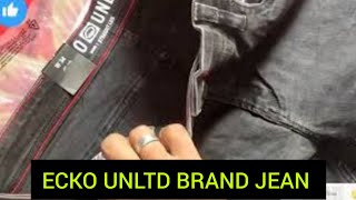 ECKO UNLTD brand black denim jeanajio BRANDED unboxing ajio ajioofferstoday [upl. by Teirtza]