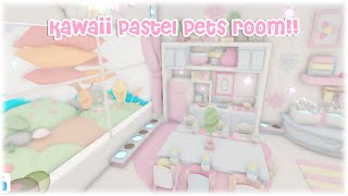 roblox adopt me speed build pastel pets room💗kawaii outfit shop part 9 [upl. by Leahcimdivad219]