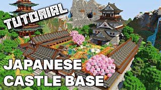 Japanese Castle Base  Minecraft Tutorial [upl. by Hunger]